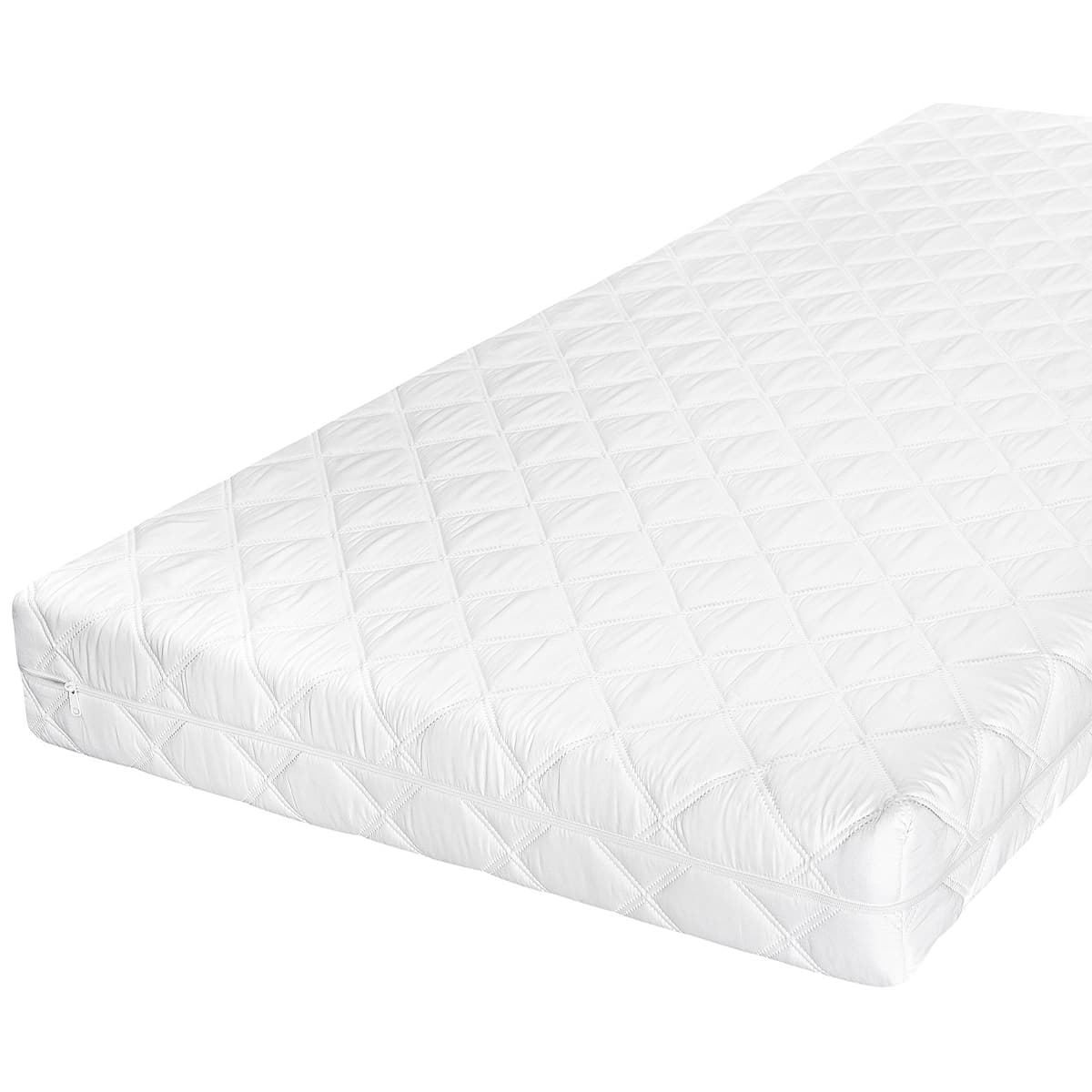 Matelas 60x120 mousse coco anti-acarien 8 cm Arlo Blanc