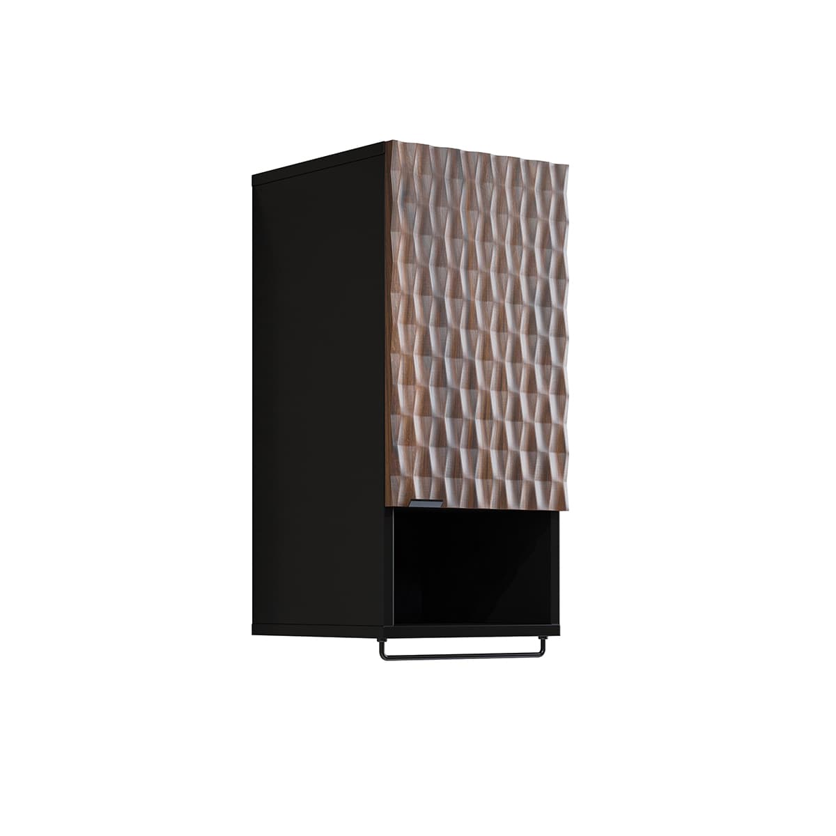 Armoire murale 1 porte Nevia Bois et Noir