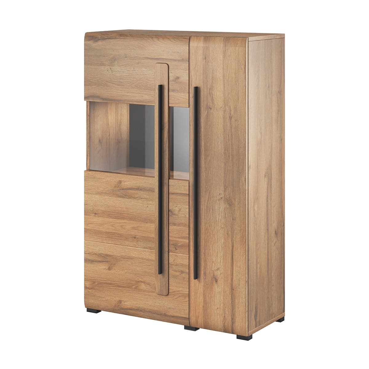 Vaisselier 2 portes avec LED Louis Bois