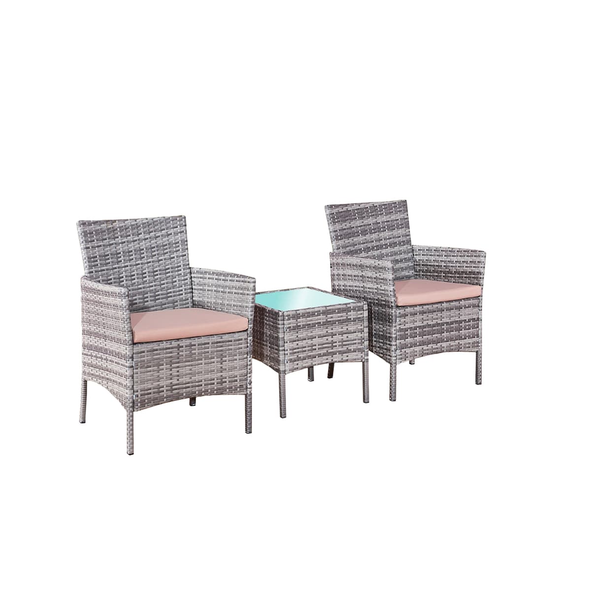 Salon de jardin 2 personnes Monaco Gris