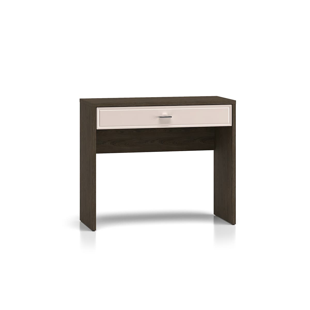 Console coiffeuse 1 tiroir Kaius Cachemire et Bois foncé