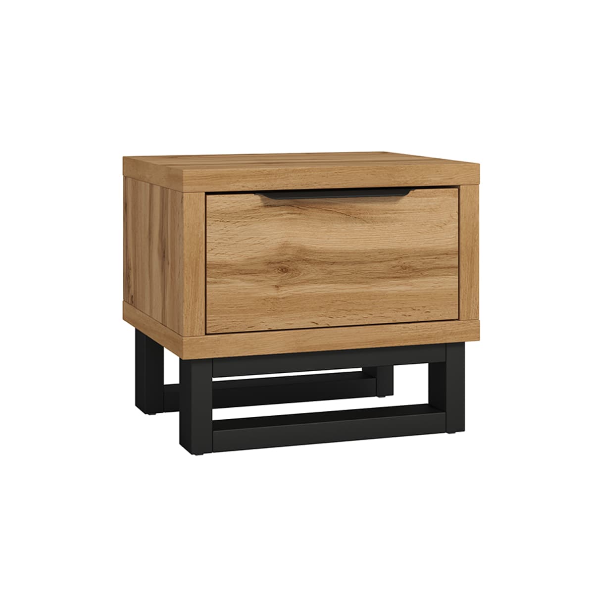 Chevet 1 tiroir Eden Bois et Noir