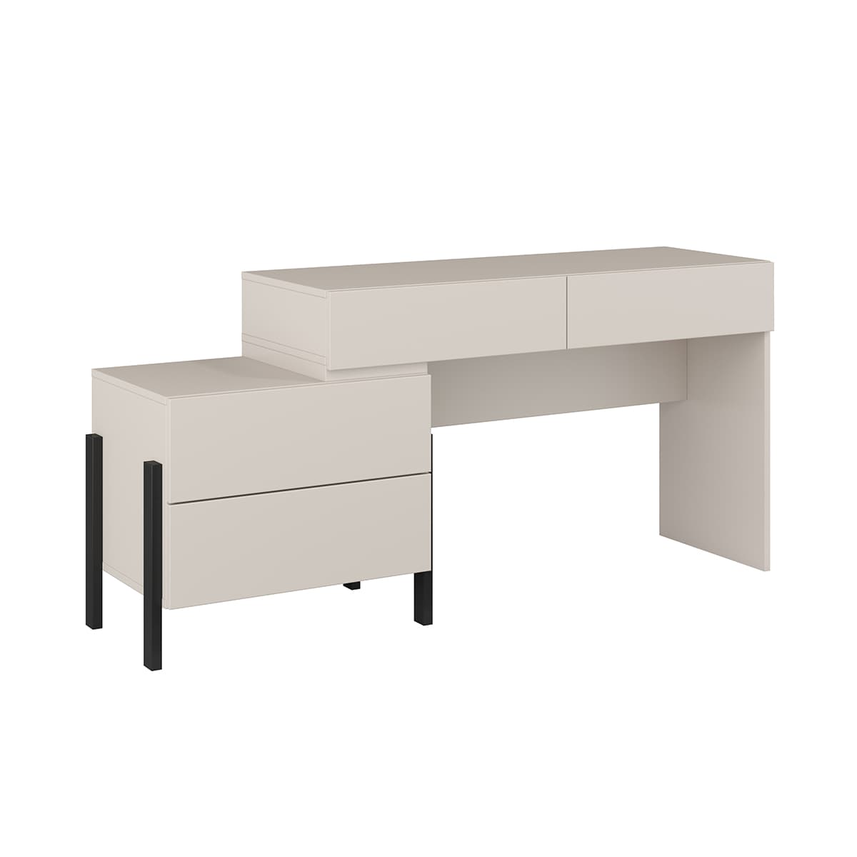 Bureau 4 tiroirs Bérénice Cachemire