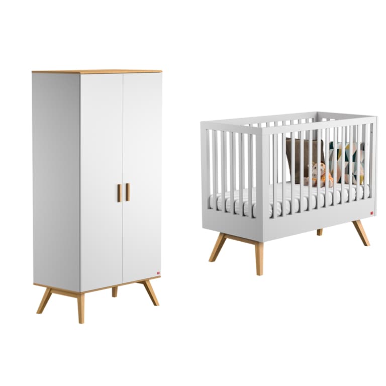Lit bébé et Armoire Vox Nautis Blanc