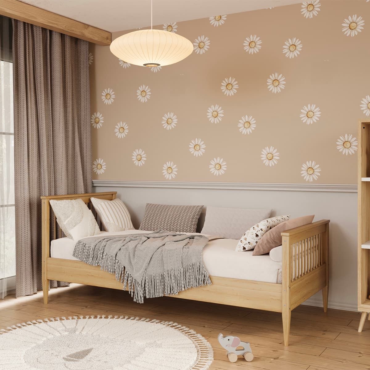 Lit 90x200 sommier inclus Emilia Bois