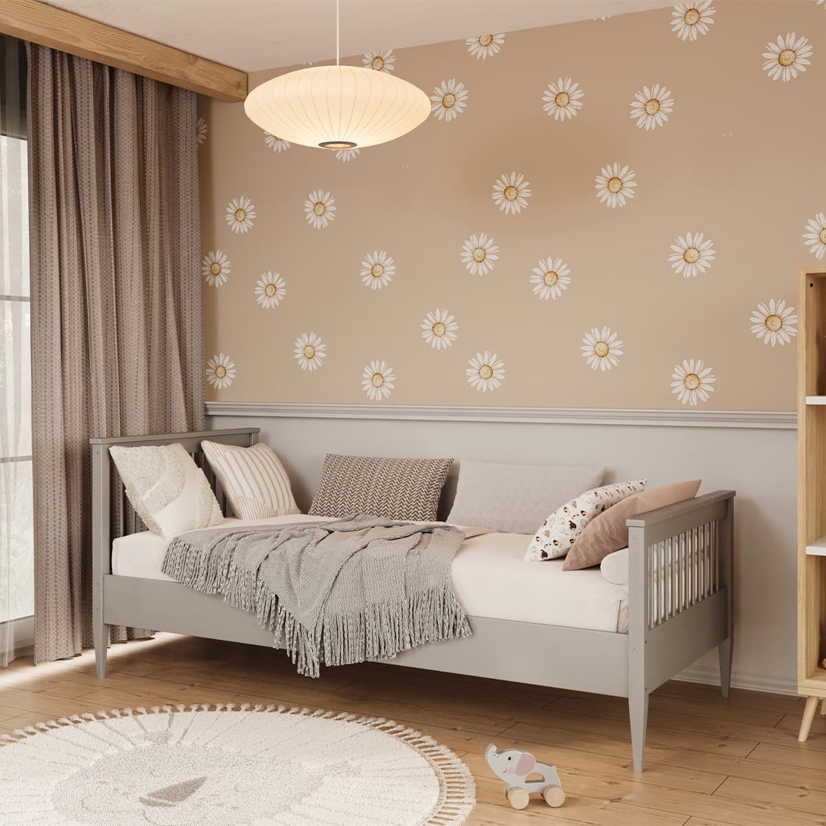 Lit 90x200 sommier inclus Emilia Gris