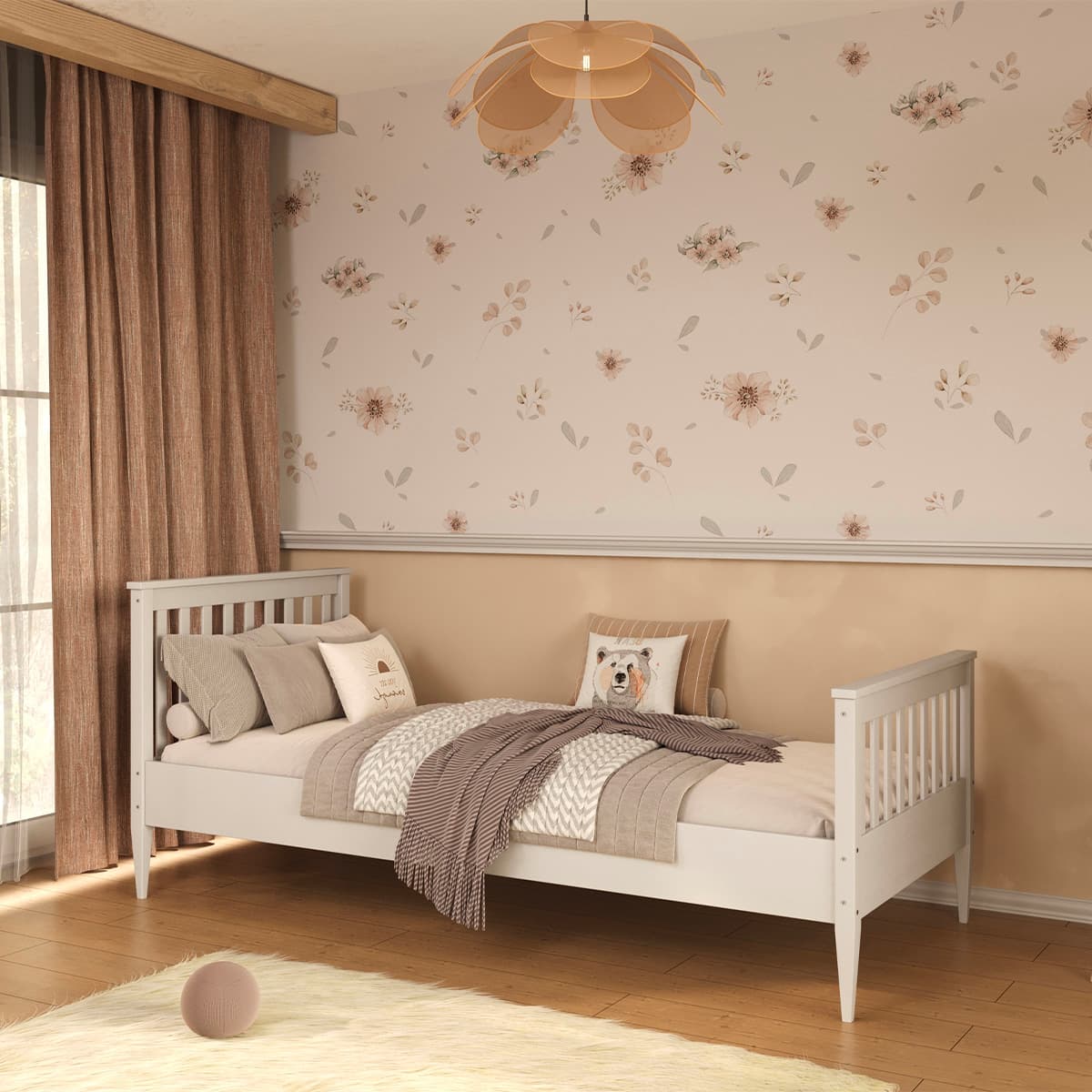 Lit 90x200 sommier inclus Ignas Blanc