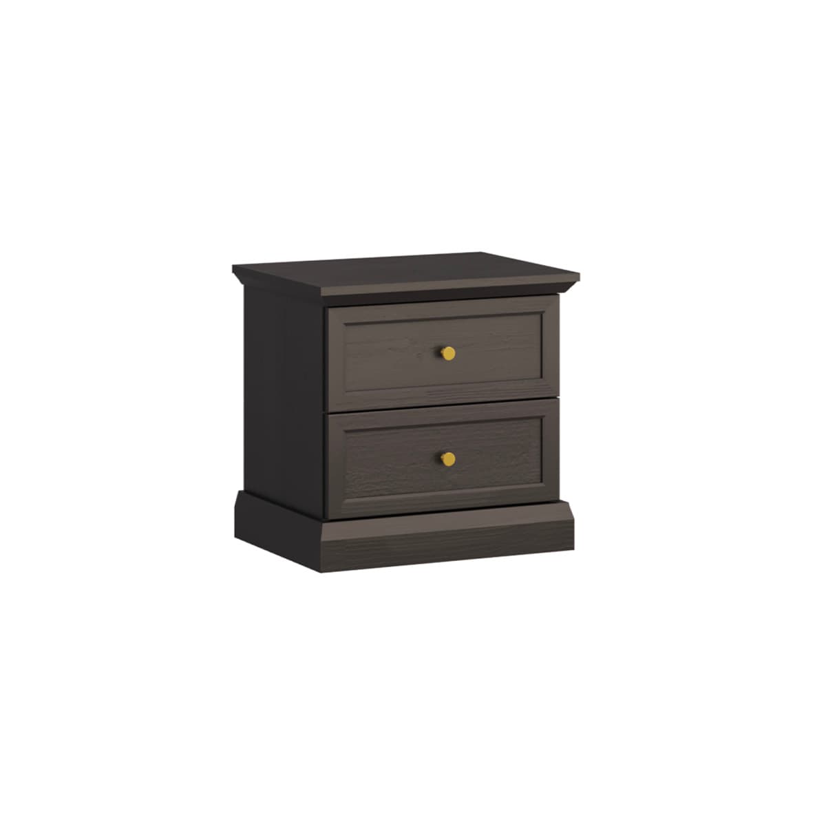 Chevet 2 tiroirs Toja Bois anthracite