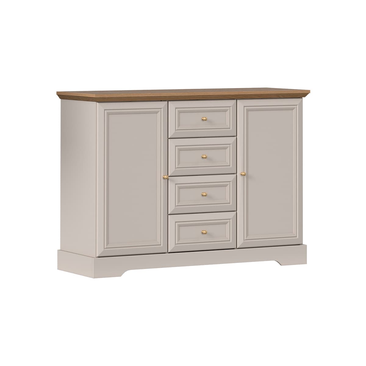Buffet 2 portes 4 tiroirs Dulci Cachemire et Bois