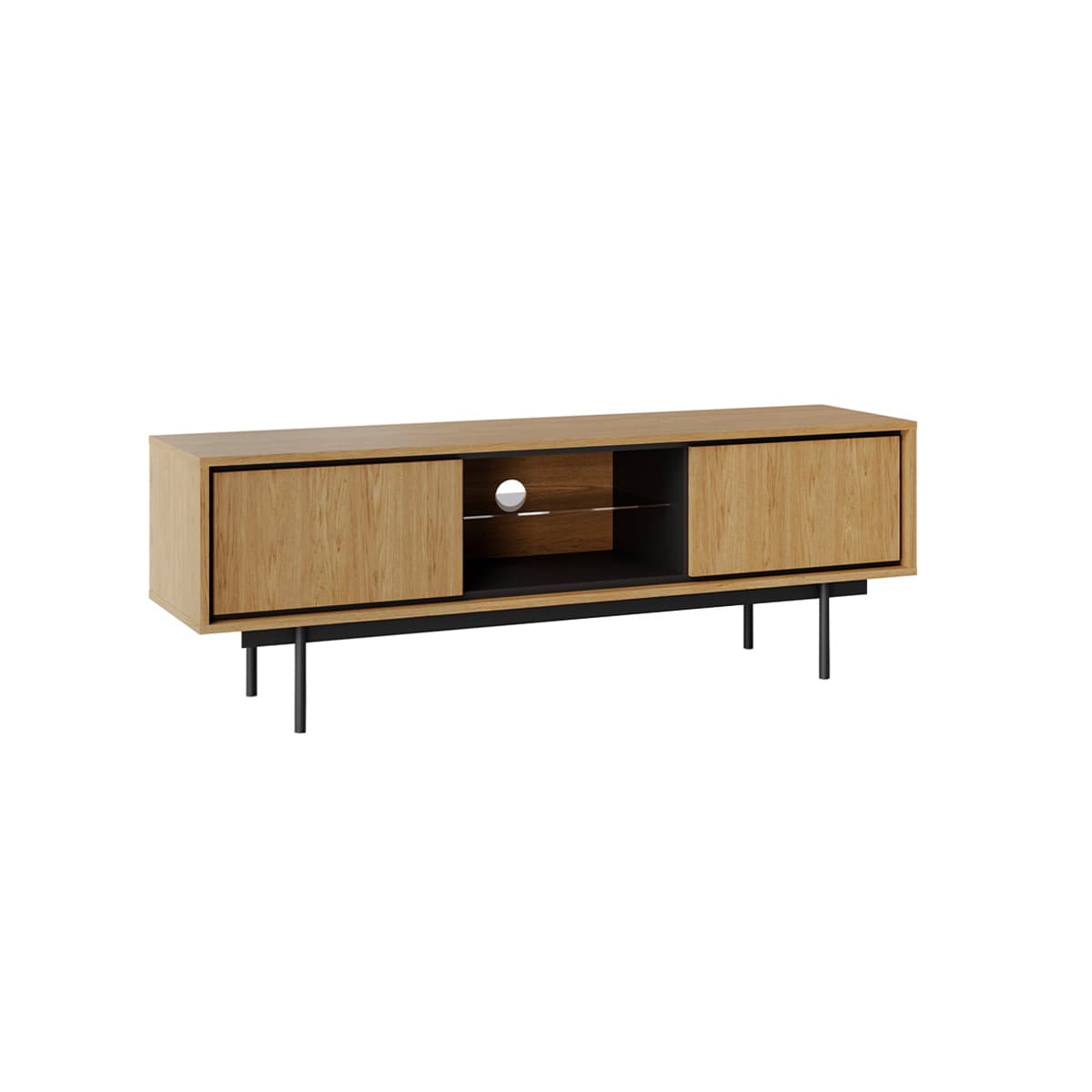 Meuble TV 2 portes 150 cm Vidia Bois