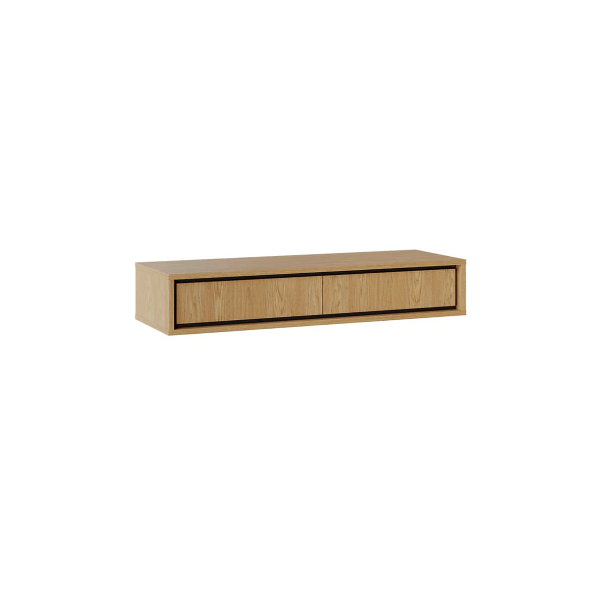 Console coiffeuse murale 2 tiroirs Vidia Bois
