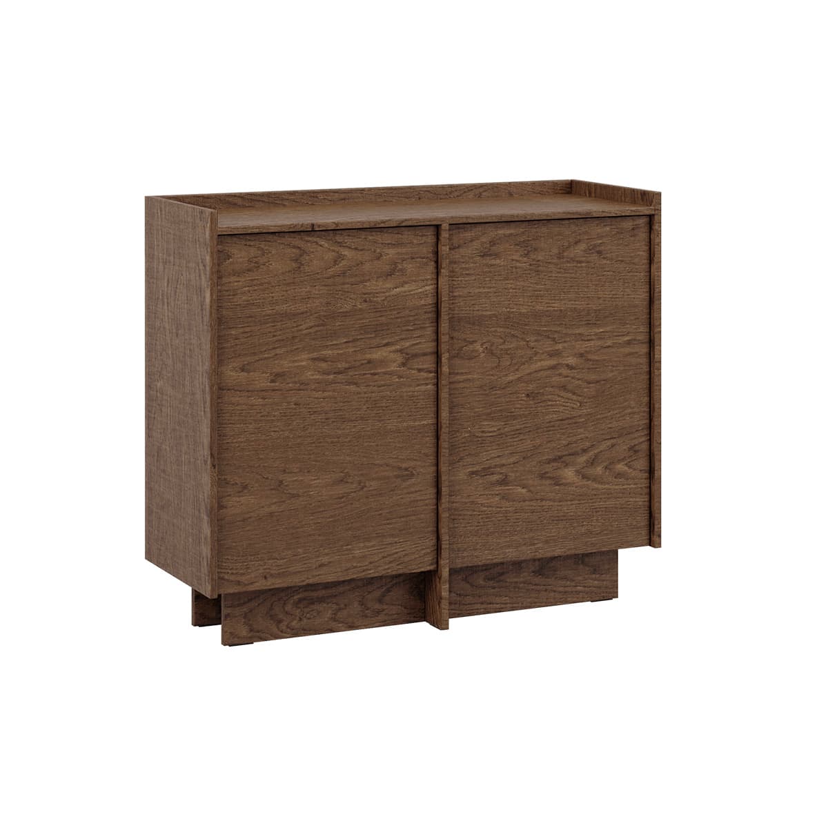 Buffet 2 portes Japandi Bois foncé