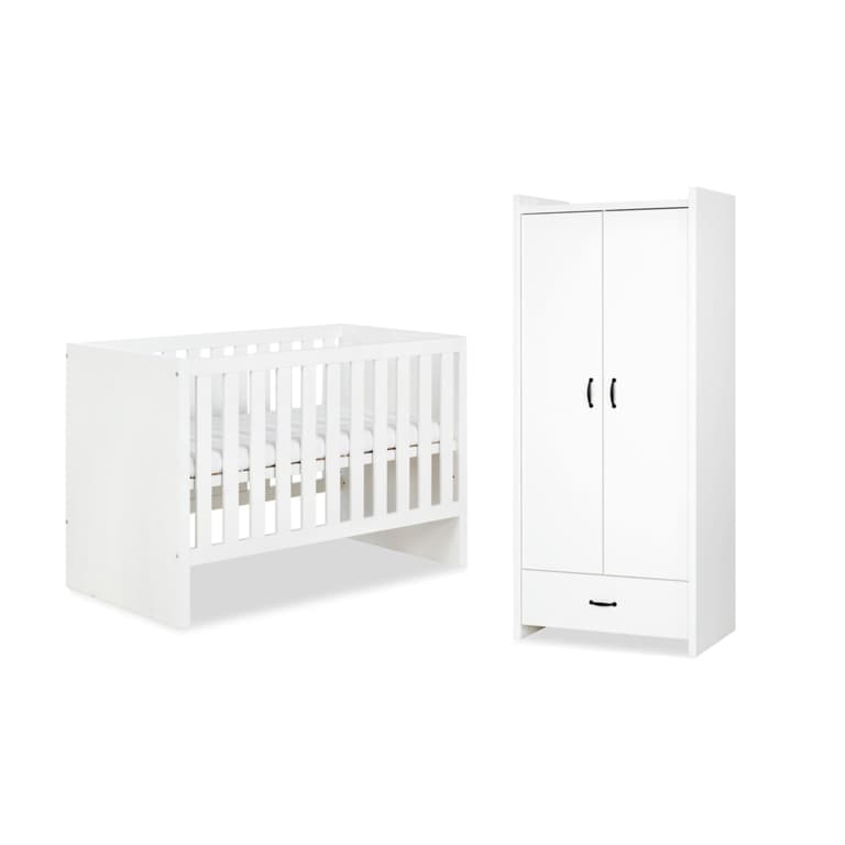 Lit bébé et Amoire LittleSky by Klups Amelia White Blanc