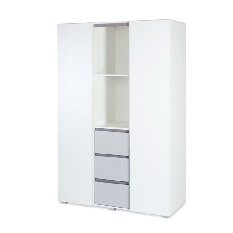 Armoire 3 portes LittleSky by Klups Dalia - Blanc