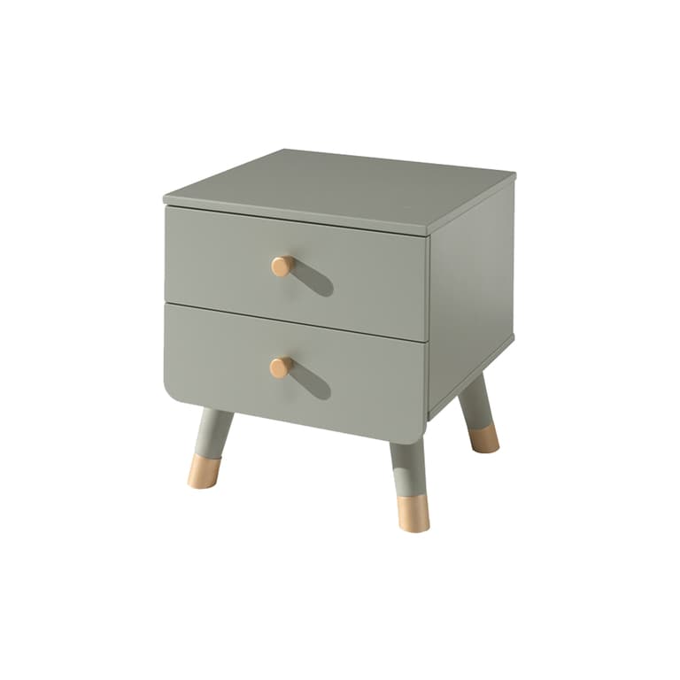 Chevet 2 tiroirs Vipack Billy - Vert Olive