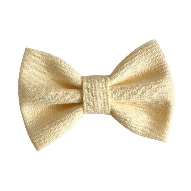 Barrette anti glisse piqué de coton couleur jaune poussin