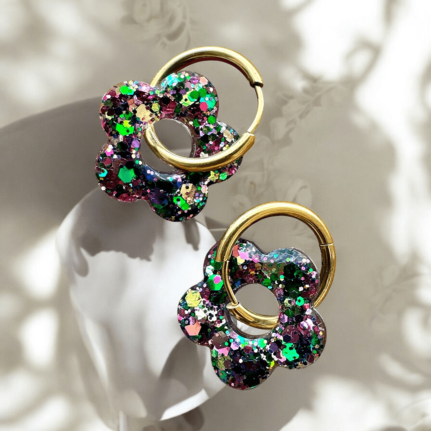 Boucles d'Oreilles Fleur Éblouissante multicolor