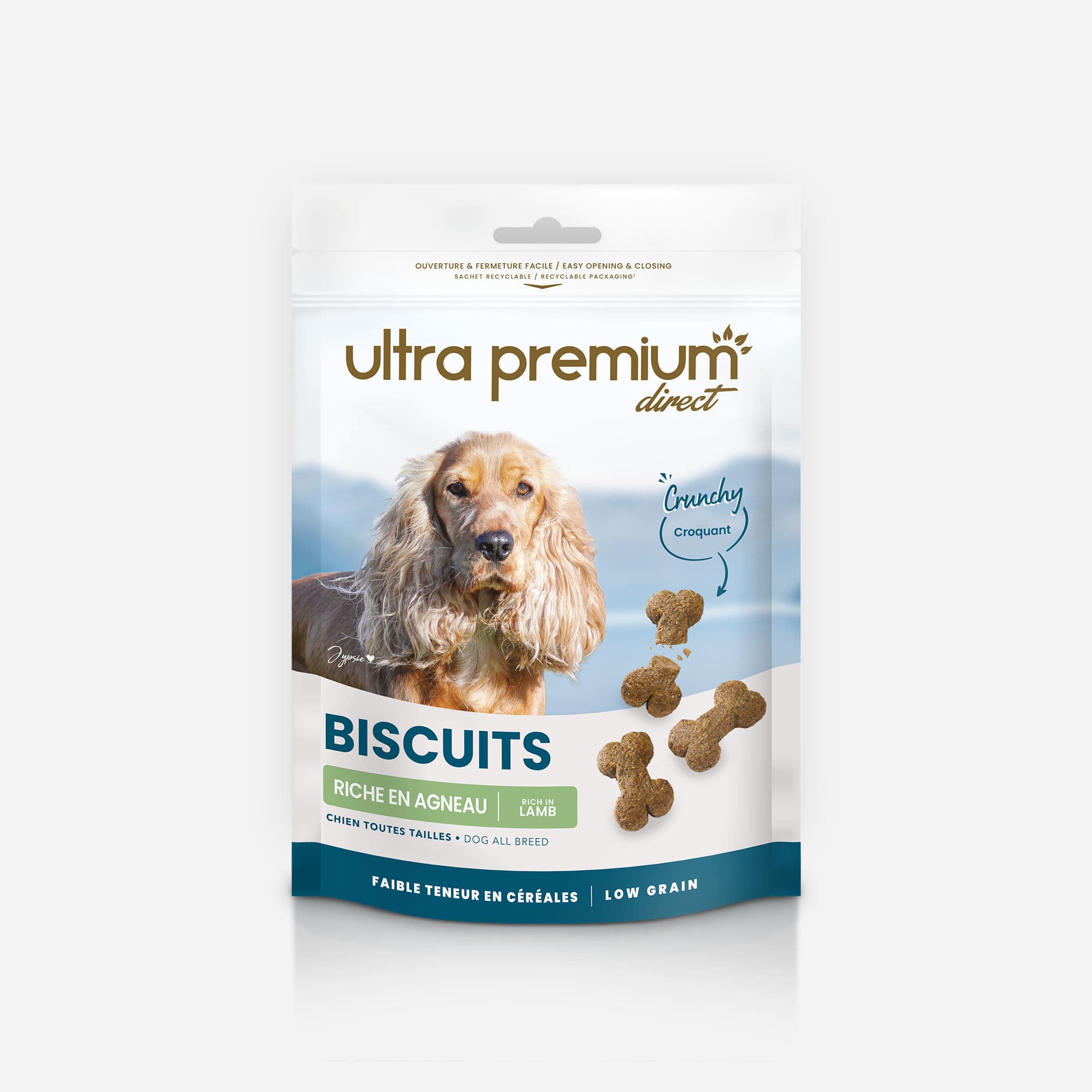 Biscuits Chien à l'agneau - Friandises chien - 400g - Fabriqué Sans Céréales - Ultra Premium Direct
