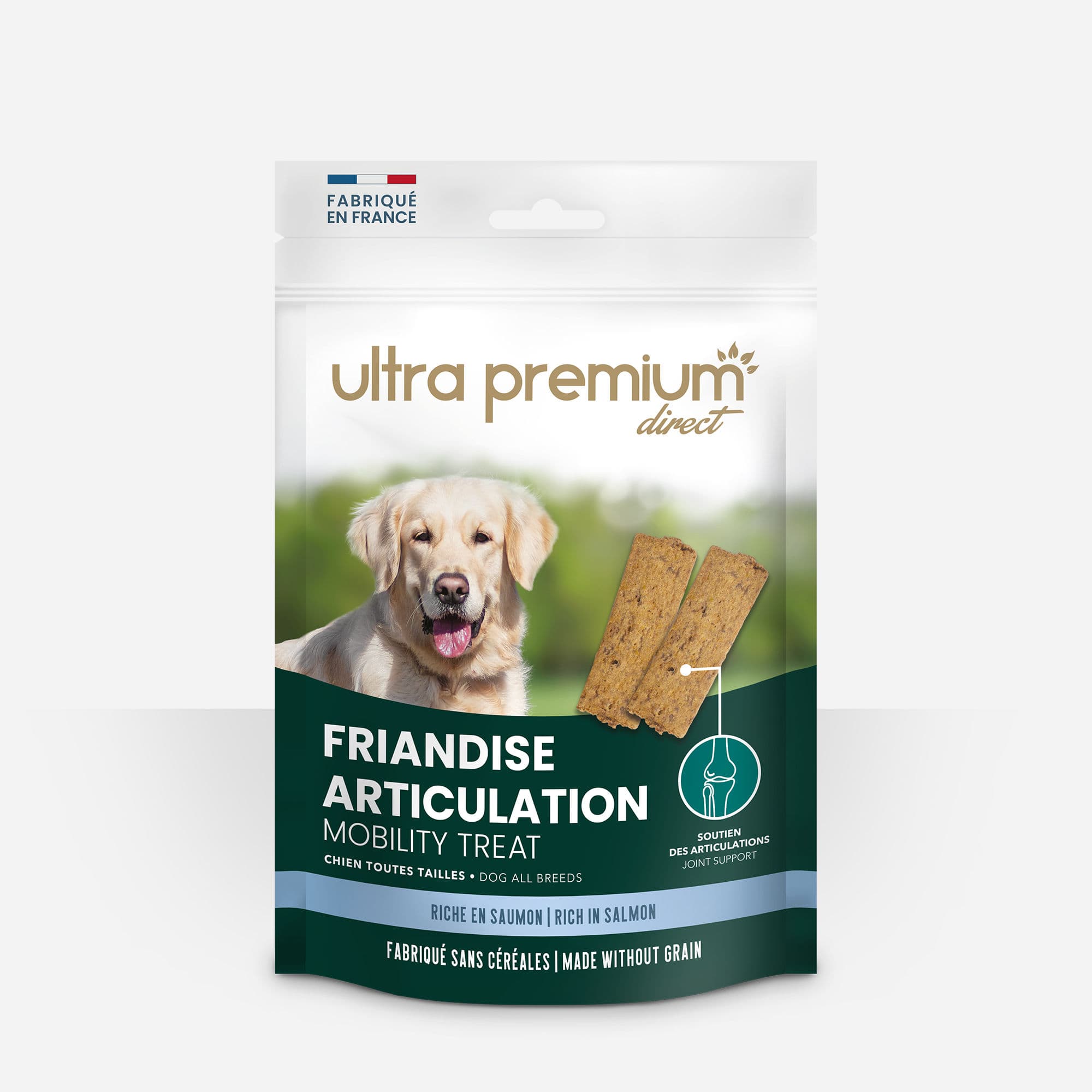 Friandise articulation fabriquée sans céréales pour chien 