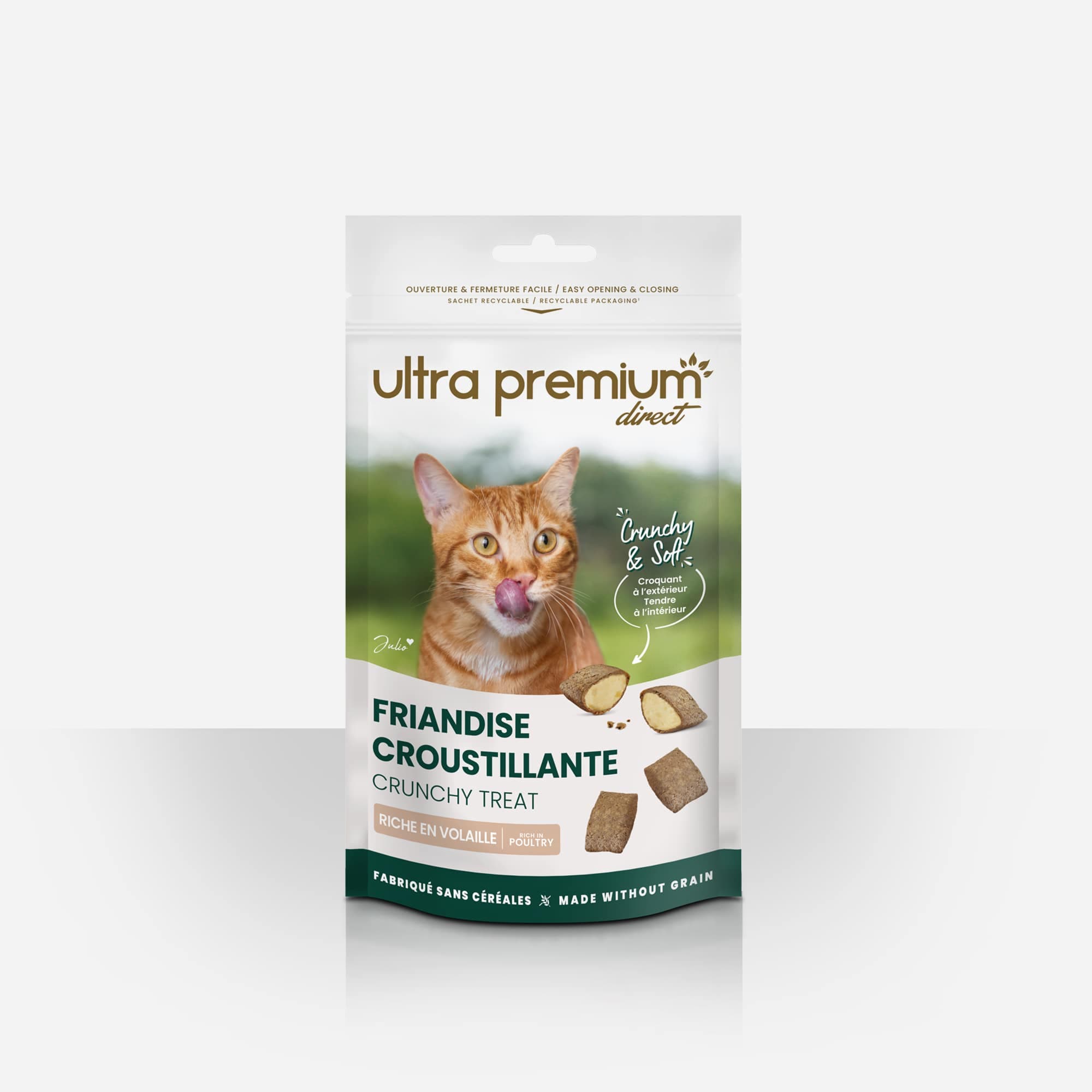 Friandise croustillante pour chat 