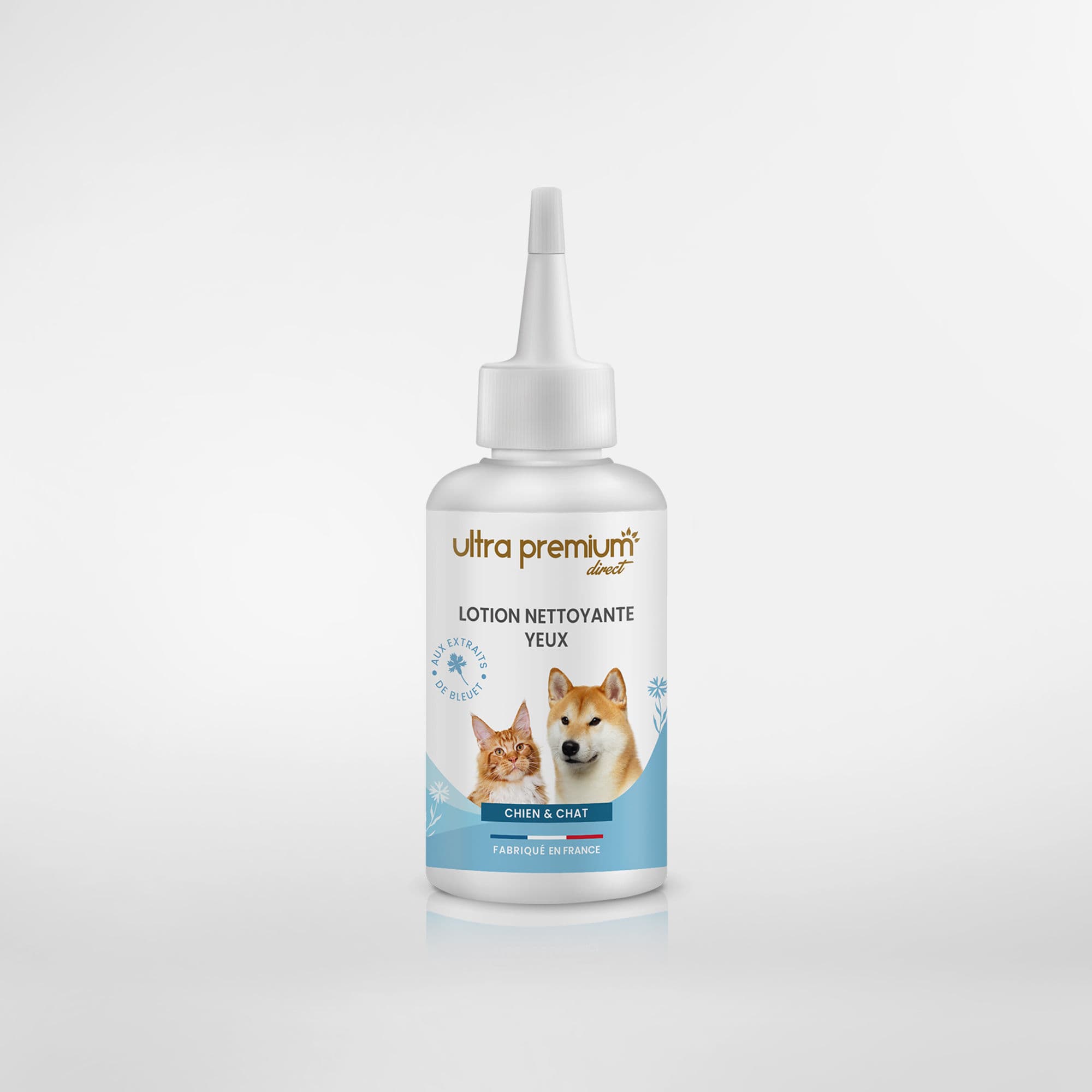 Lotion Nettoyante Yeux - Chien et Chat - 125ml - Fabriqué en France - Ultra Premium Direct