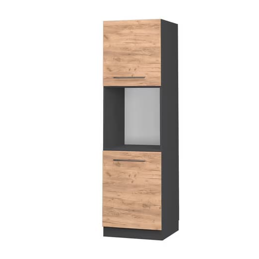 VICCO Herdumbauschrank Fame-Line, Goldkraft Eiche/Anthrazit, 60 cm offen