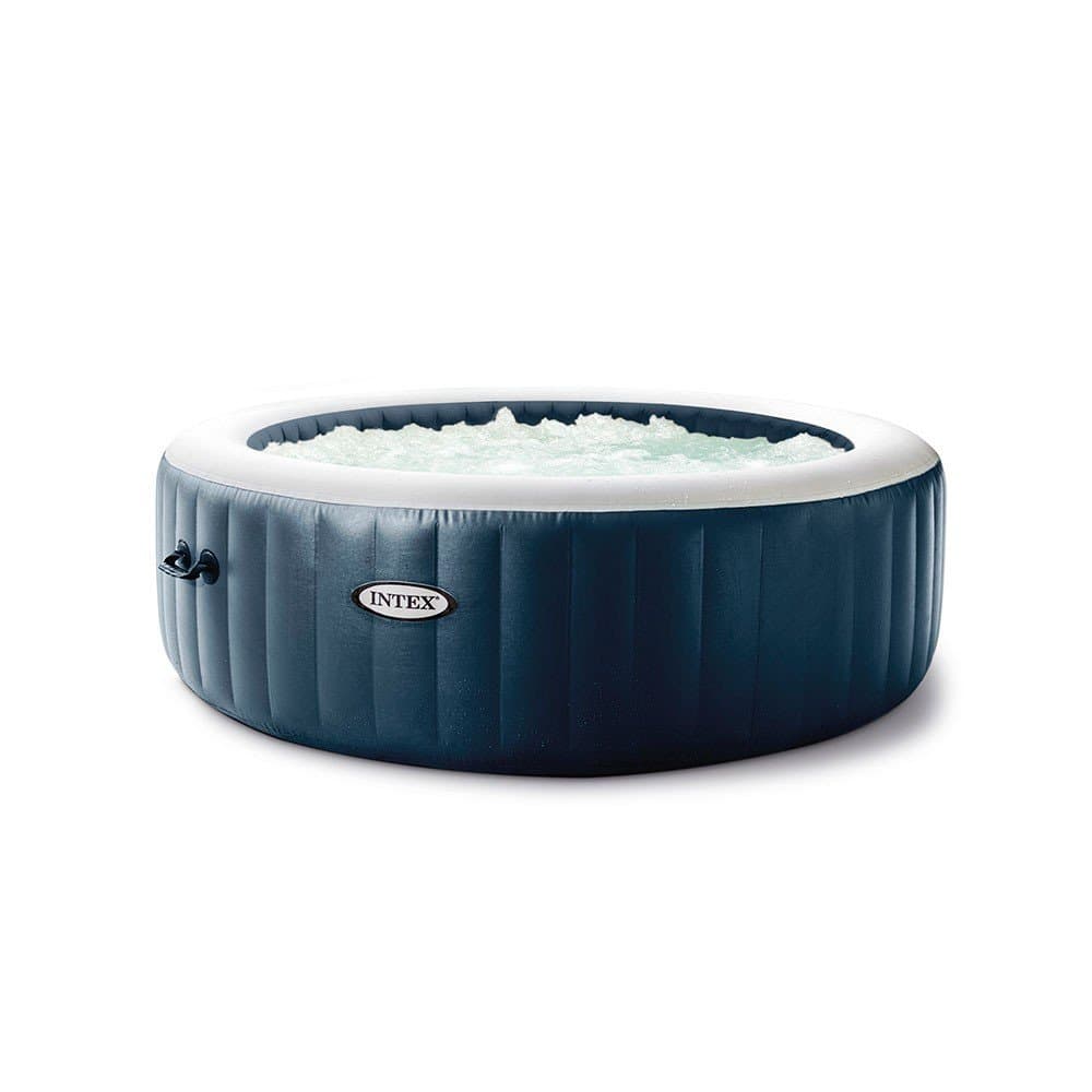 INTEX Blue Navy Aufblasbarer Whirlpool für 4 Personen mit Thermoabdeckung – Zeitlich begrenztes Angebot