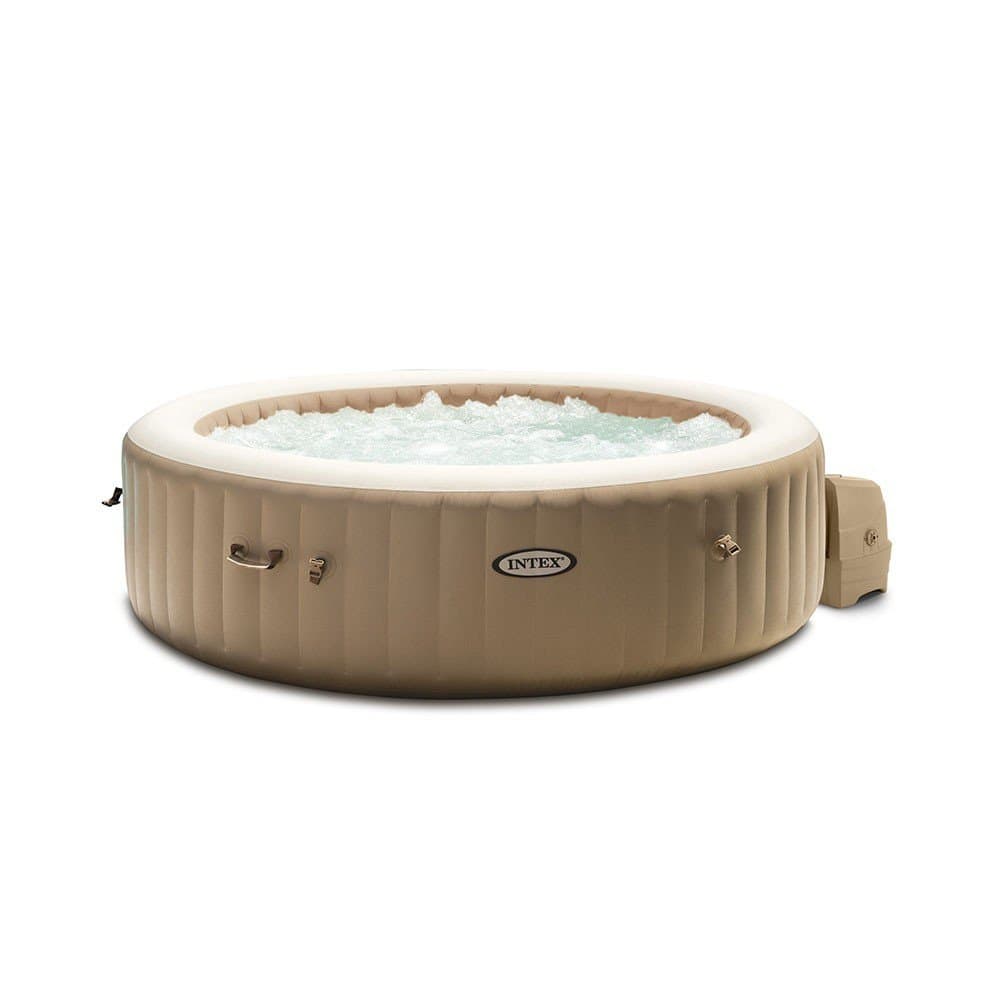 INTEX Sahara Aufblasbarer Whirlpool für 4 Personen mit Thermoabdeckung – Sonderangebot Komplettset inklusive