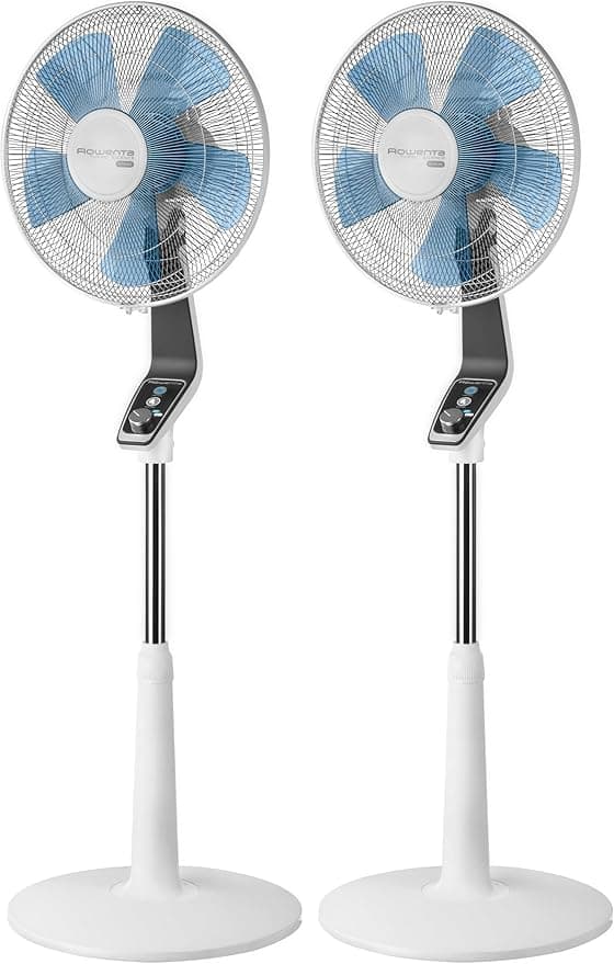 Rowenta Turbo Silence 40 cm Standventilator, leistungsstark, 72 m³/min Luftdurchsatz, 45 dB(A), automatische Oszillation, einstellbare Luftrichtung, b