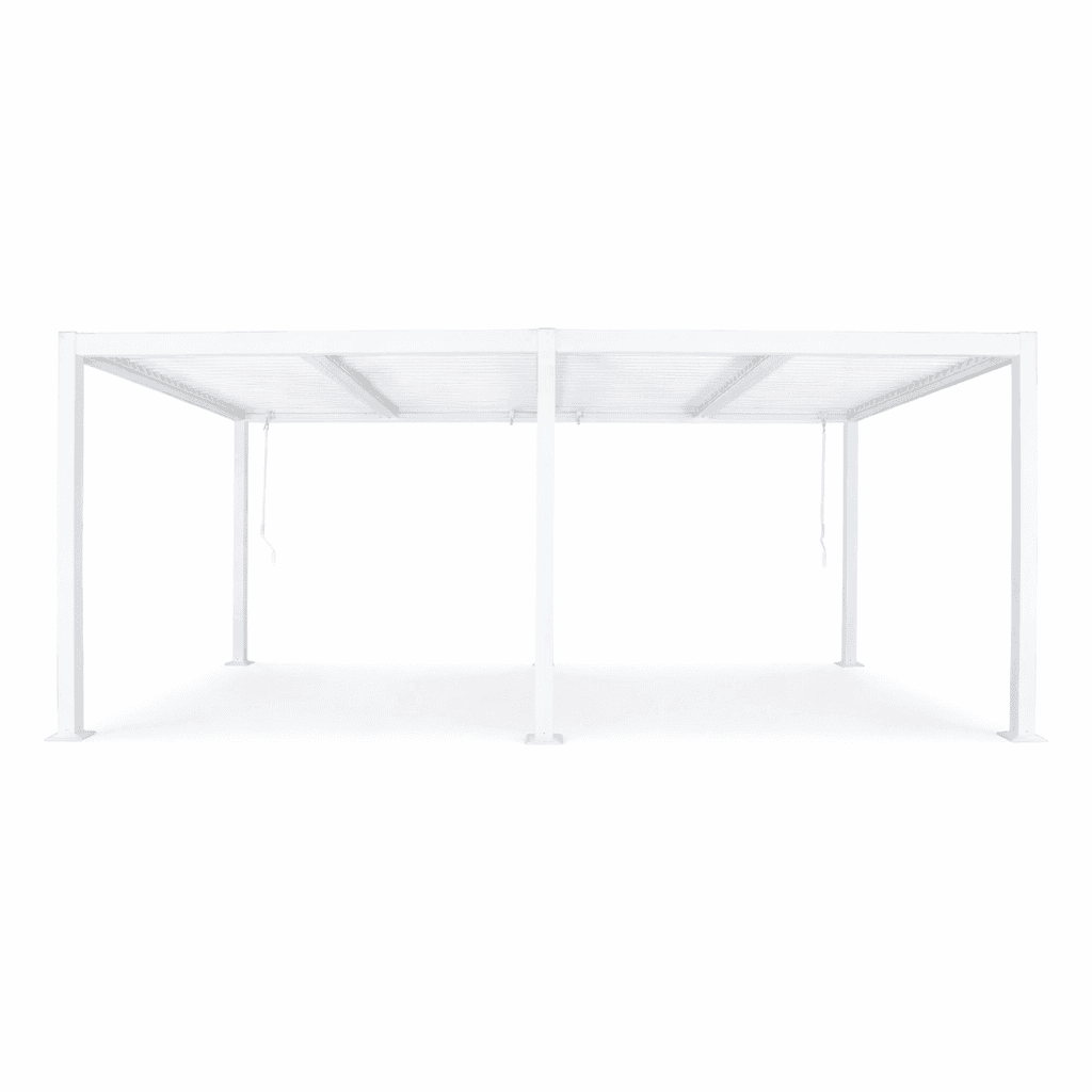 Pérgola bioclimática de aluminio y acero con lamas orientables 6x3m Palace