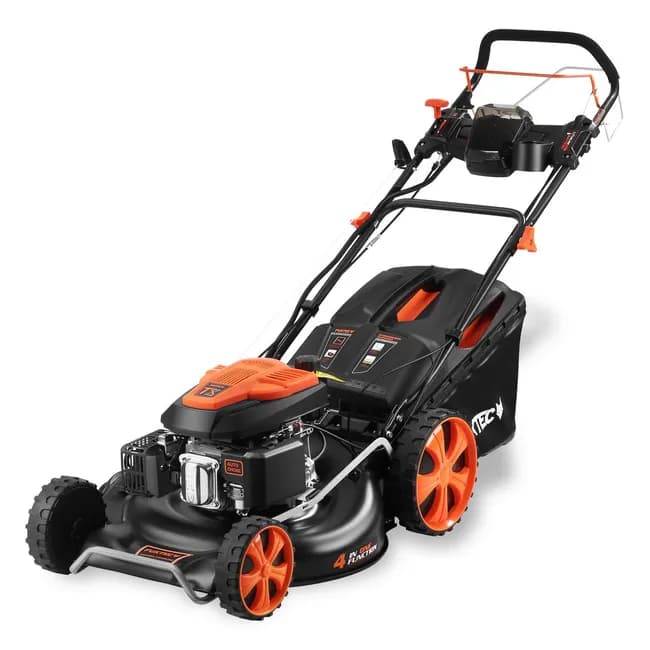 FUXTEC RM5396EsPRO cortacésped de gasolina autopropulsado cortacésped eléctrico autopropulsado 53 cm de anchura de corte 196 cc