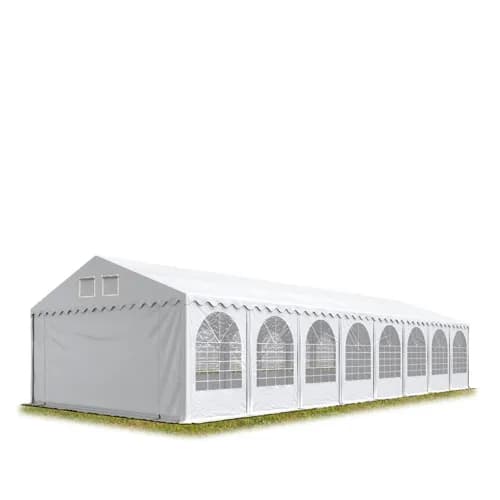 Carpa para fiestas XXL, 6x16 m altura lateral 2,6m, PVC 800, con base reforzada, blanco