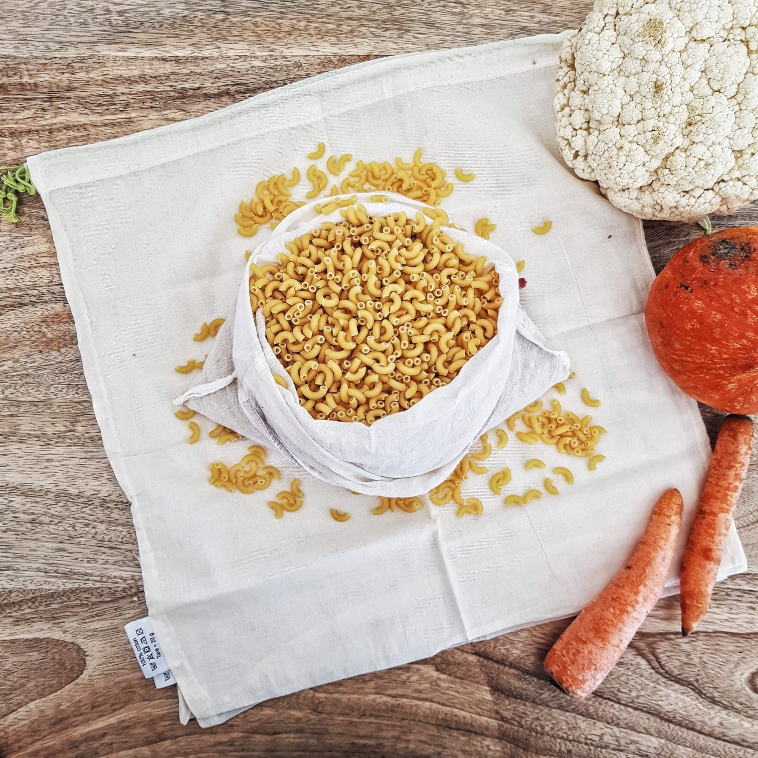 3 sacs à salade en tissu - Taille XL