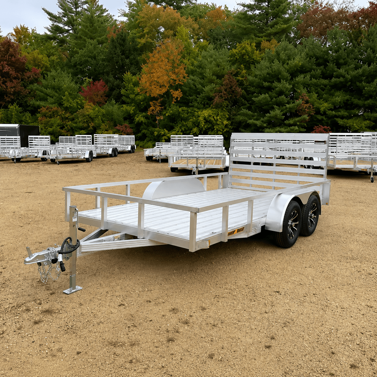 Sport Haven Deluxe Aluminium-Nutzanhänger 7 × 14 ft, 7K (Modell 2026), mit klappbarer Heckrampe