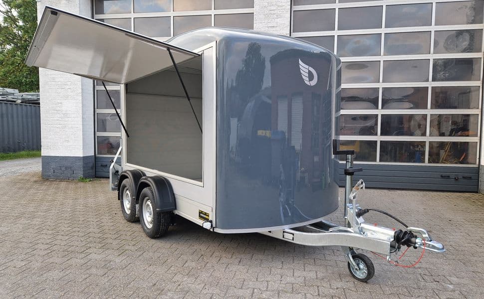 Cargo Roadster 500 312x167x199cm Sandwich Poly irongrey Seitenklappe Seitentür 2000kg Pullman 100km
