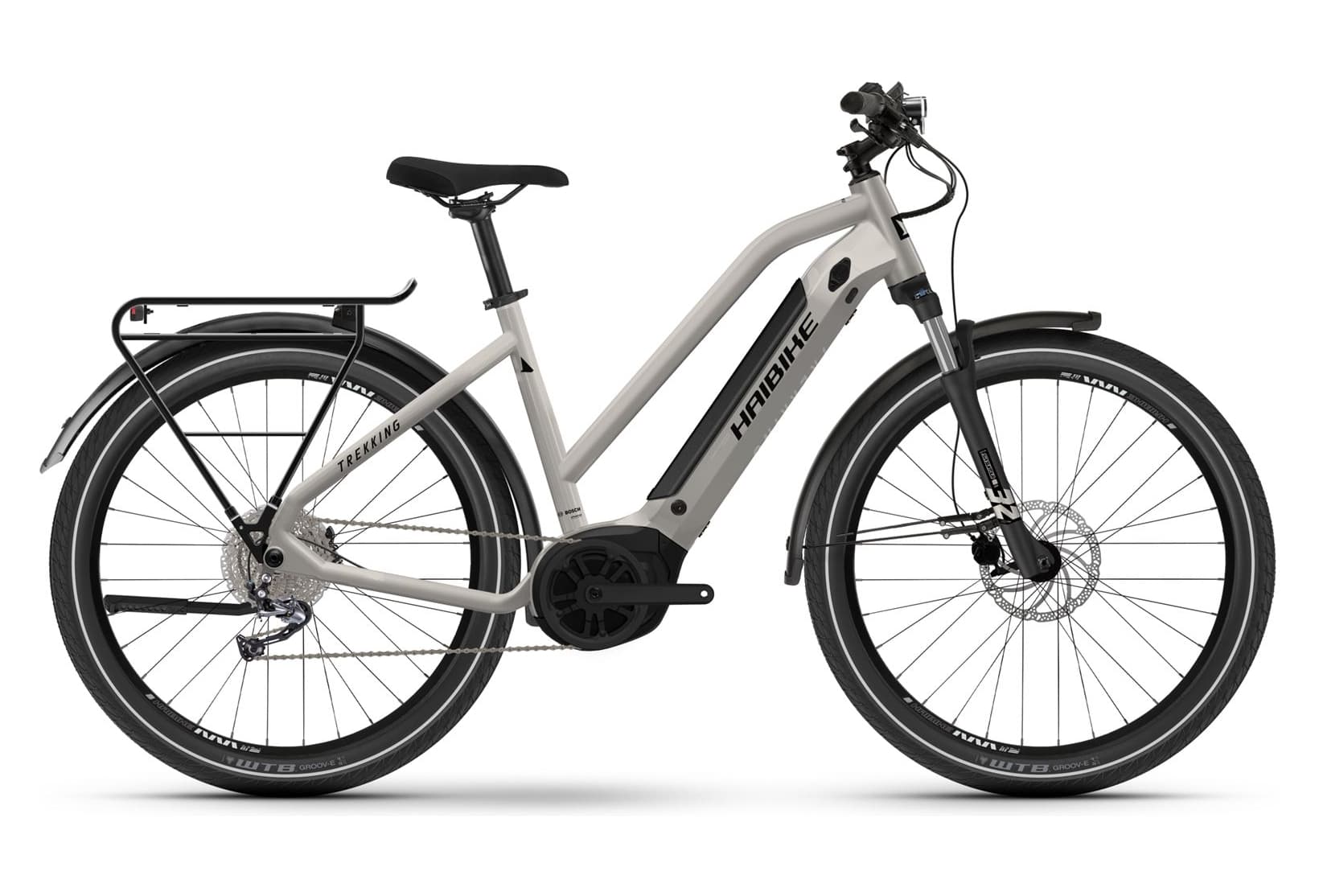 Haibike Trekking 3 Mid Shimano Alivio 9V 500Wh 27.5'' Gris Clair 2023 - L / 175 - 185 cm