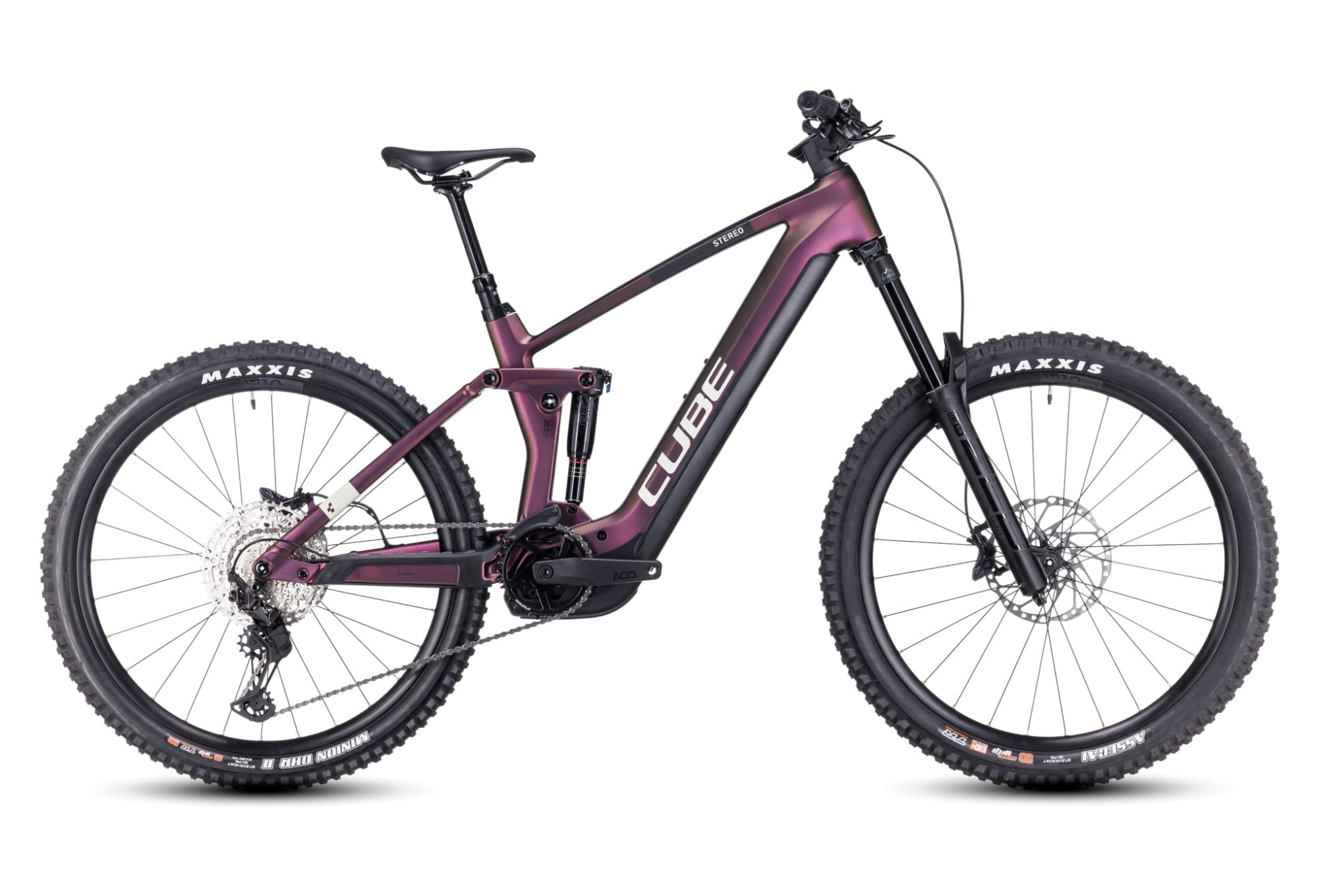 Cube Stereo Hybrid 160 HPC - Violet  -  22 Pouces / 185 - 197 cm