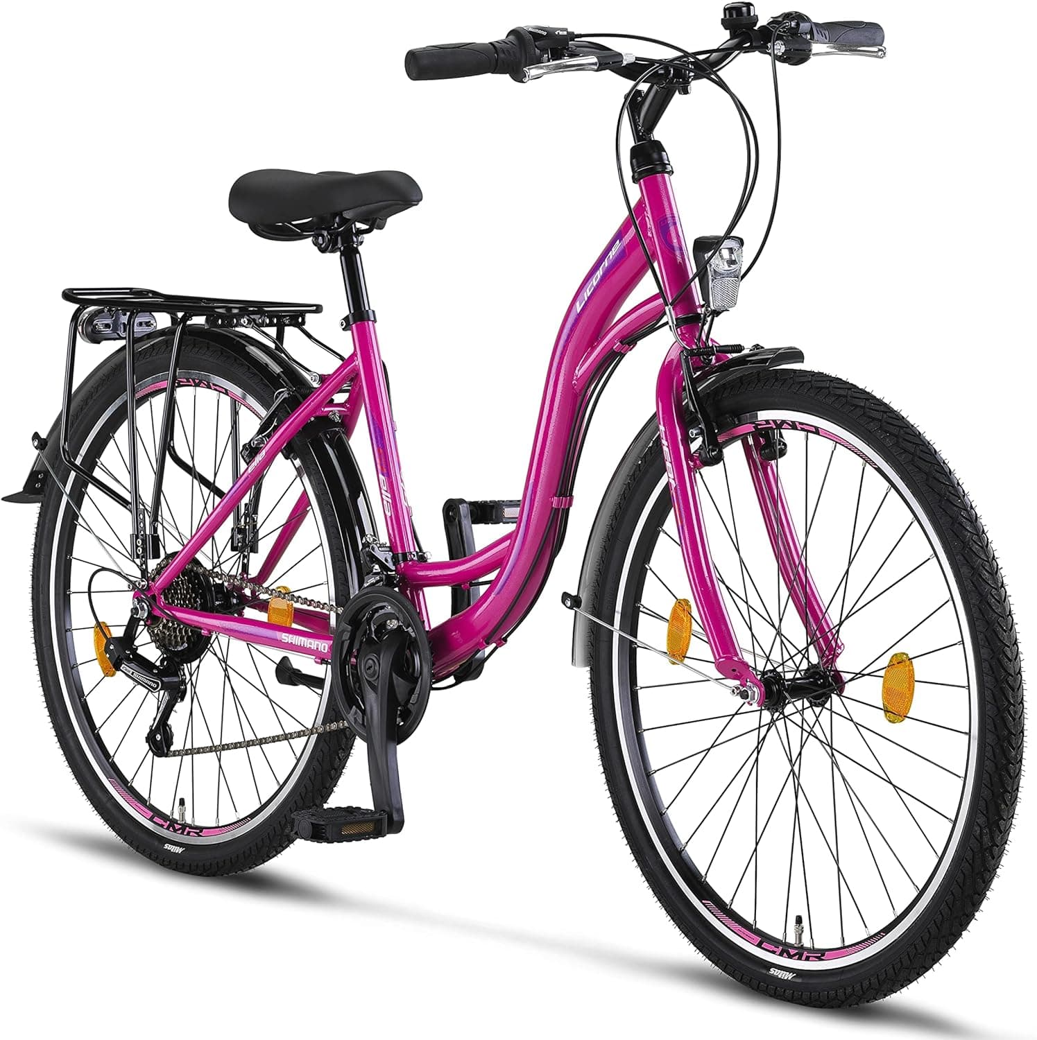 Licorne Bike Stella Premium City Bike 24, 26 et 28 pouces - Rose  -  24 pouces