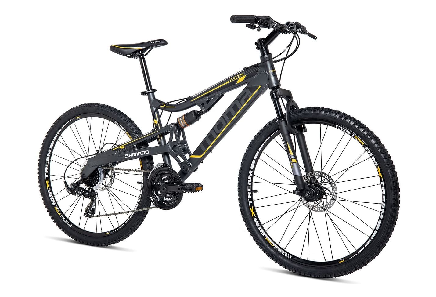 Moma Bikes EQX 26 5.0 Aluminium. SHIMANO 24V Freins a Disque Double Suspension - L / 175 - 190 cm