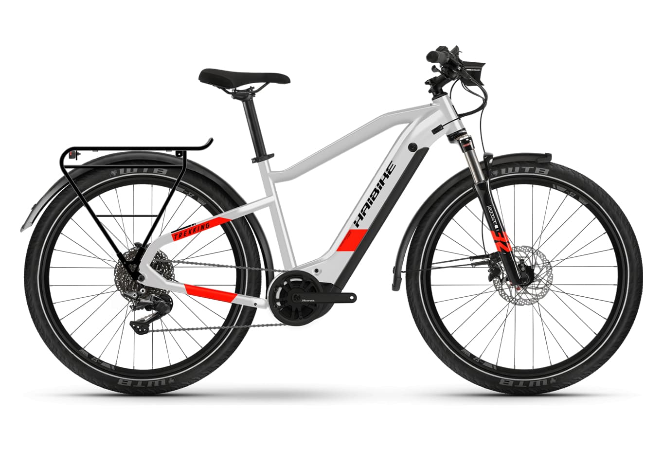 Haibike Trekking 7 i630Wh Gris / Rouge Mat 2022 - Gris  -  L / 175 - 185 cm