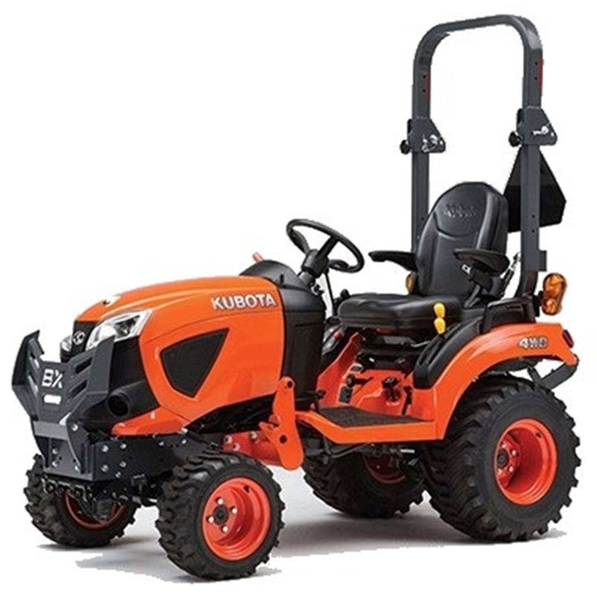 Micro tracteur diesel 4 RM KUBOTA BX231 DV roues industrielles 18×8.50×10 et 26×12.00×12.
