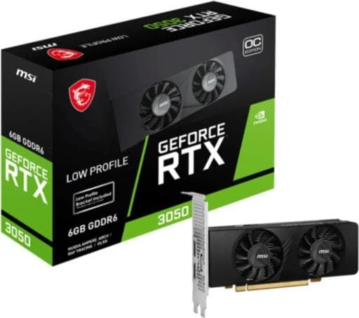 Carte graphique MSI GEFORCE RTX 3050 LP 6G OC NVIDIA 6 Go GDDR6