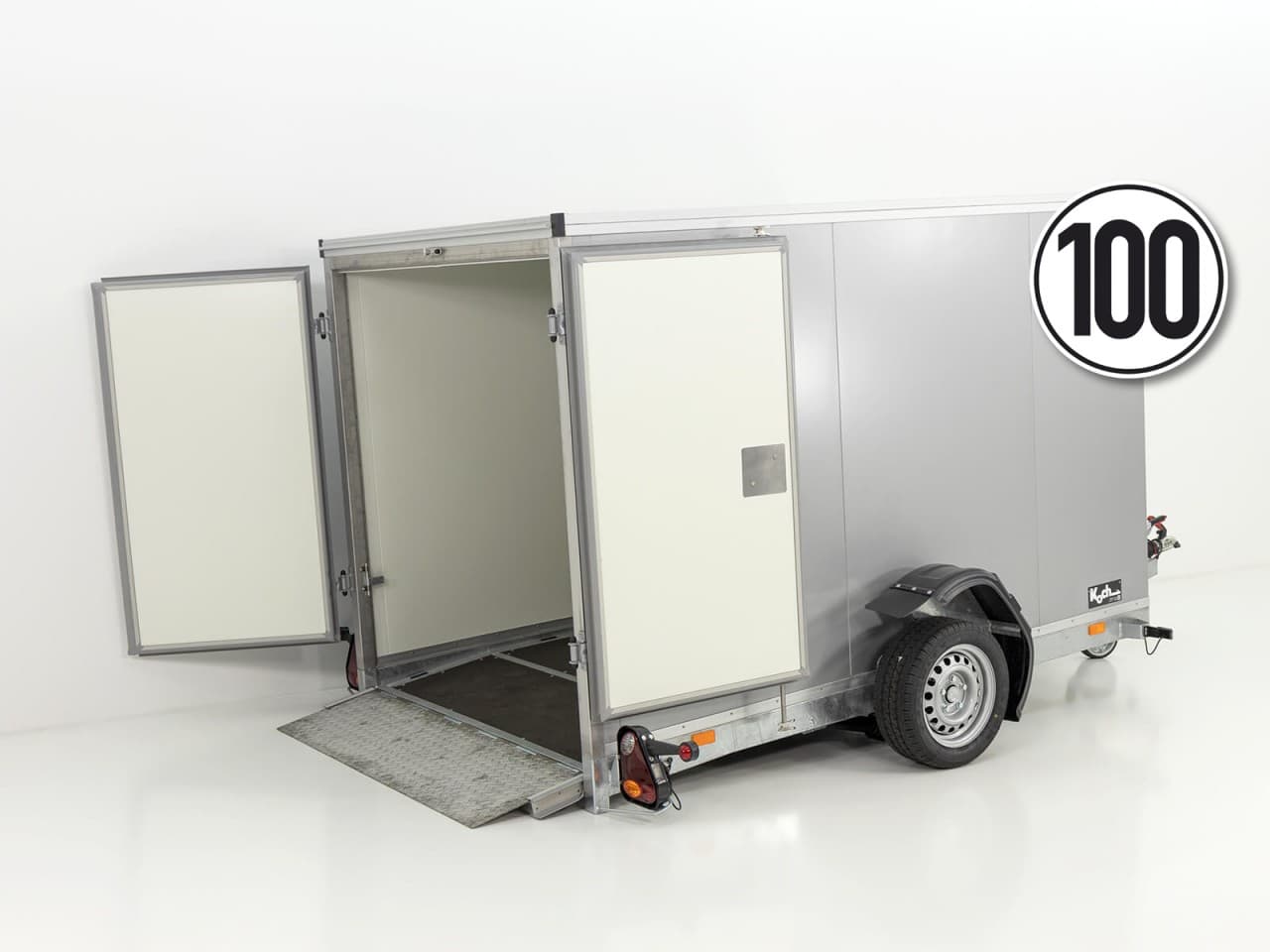 Remorque à caisse abaissable Vezeko 157x268cm hauteur : 164cm 1,5t