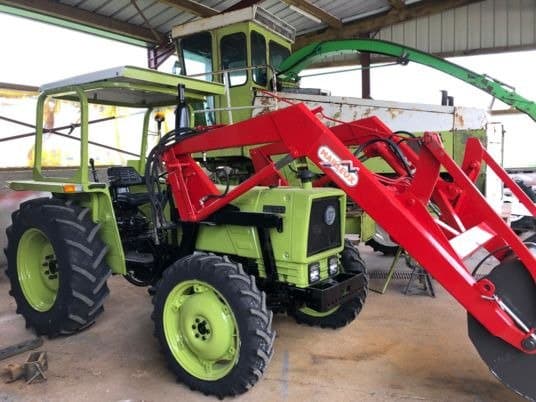 Tracteur Hürlimann H355 avec arceau – Chargeuse frontal en option (1986)