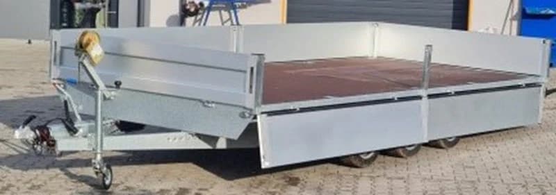 Remorque plateau LIDER – Roues dessous – Double essieu freinée