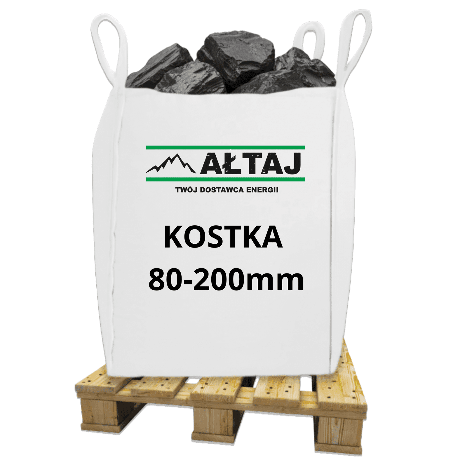 Węgiel kamienny Kostka 80–200 mm – Big Bag 1000 kg