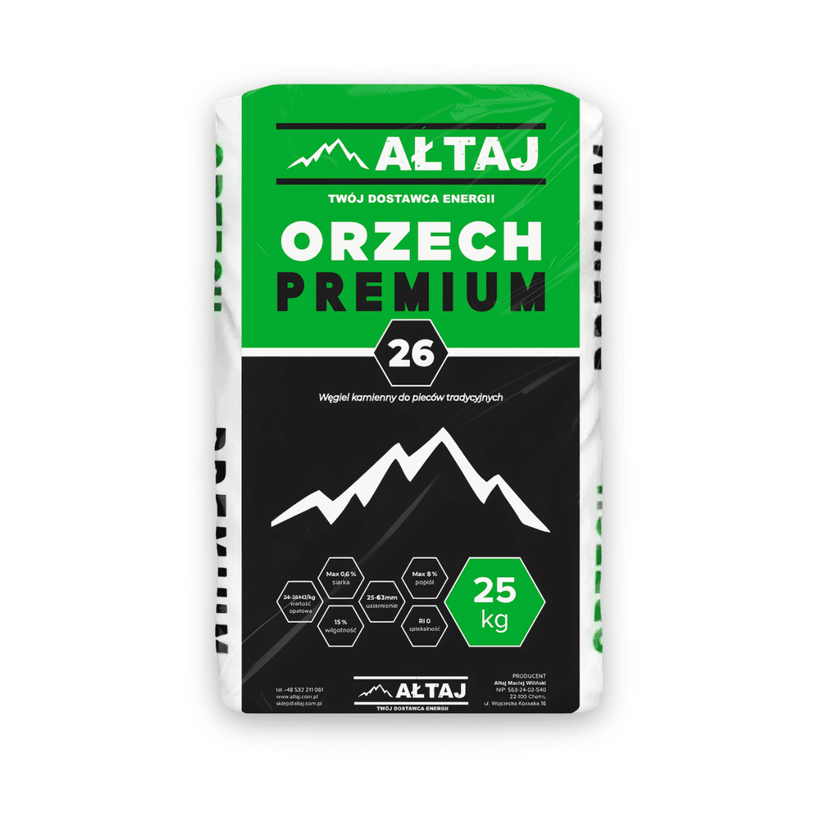 Węgiel Orzech Premium - 500kg