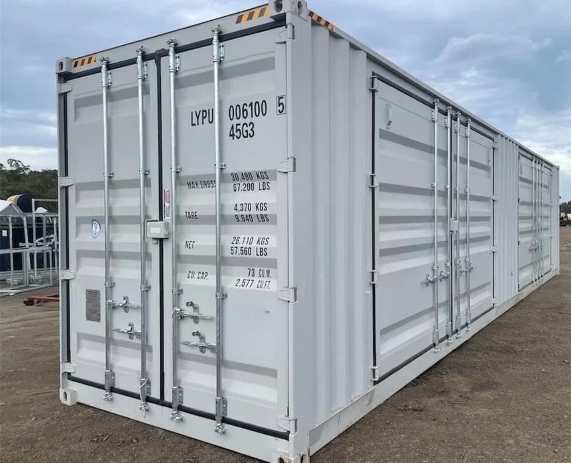 Nowy kontener High Cube 40 stóp z dwojgiem drzwi bocznych