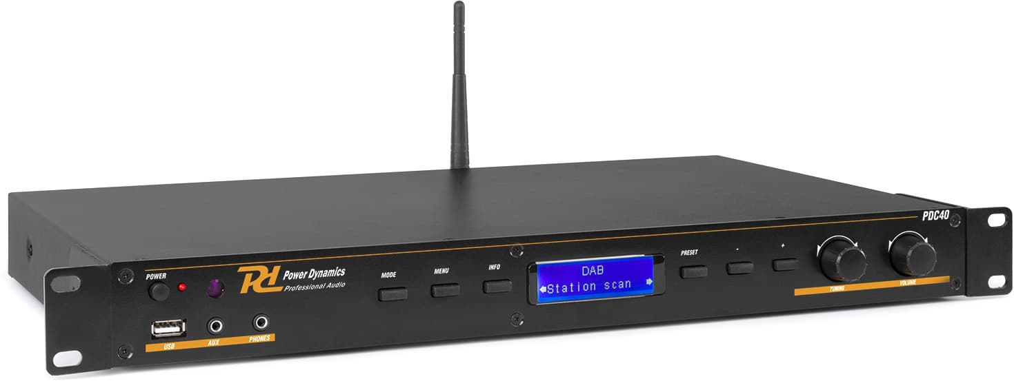 Power Dynamics PDC40 Tuner DAB+ FM/USB/BT