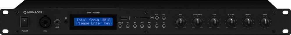 MONACOR DMP-130MIXBT Lecteur MP3 et mixeur micro ligne